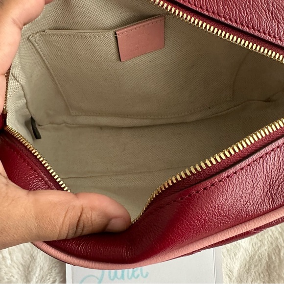 GUCCI Diagonal Small Marmont with Pink Trim - Picture 9 of 13